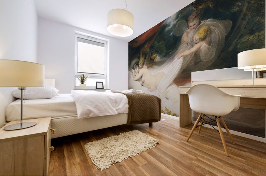 Nymph and Cupids [Probably 1793] by Richard Westall [1765–1836] Mural print