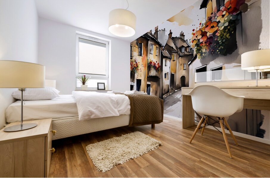 MEDIEVAL VILLAGE Mural print