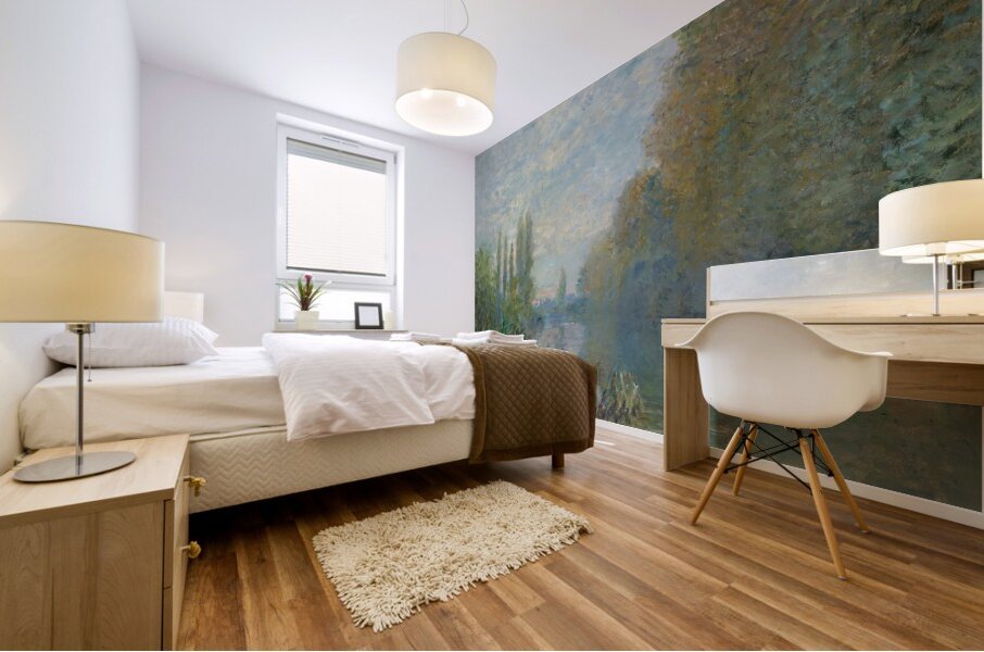 Bords De La Seine En Automne [1876] by Claude Monet [1840–1926] Mural print