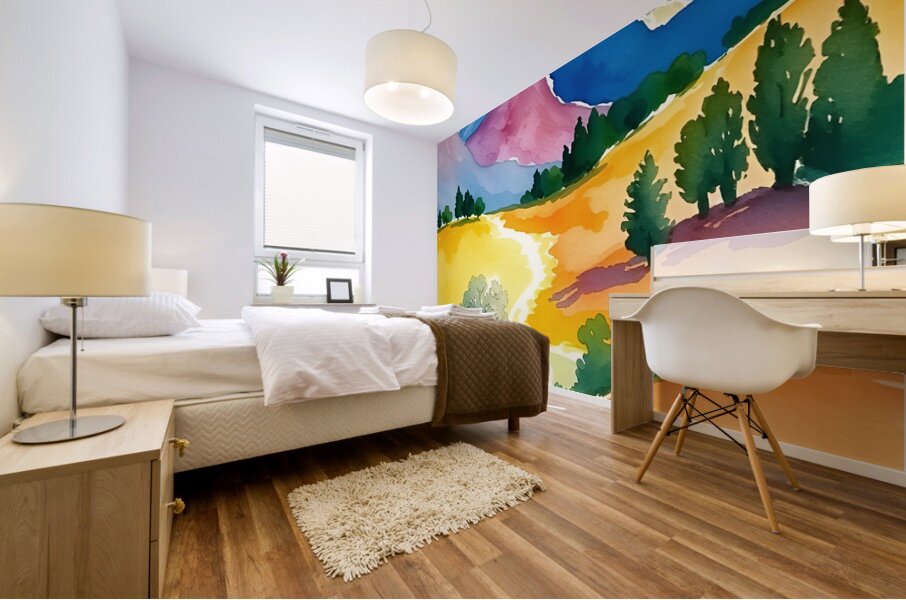 Watercolor Landscape 3 Mural print