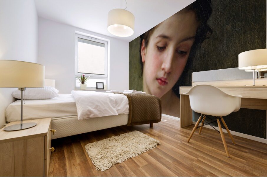 Portrait De Jeune Fille [1898] by William Bouguereau [1825–1905] Mural print