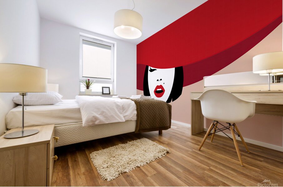 THE RED HAT Mural print