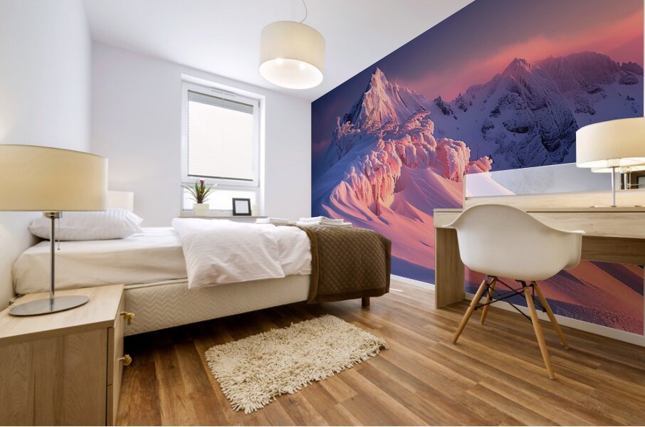 Alpine Glow First Light J9P4ZH 57 Mural print