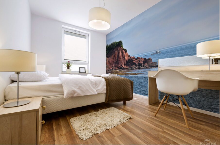 Red Coastline of Cape Bear PEI Mural print