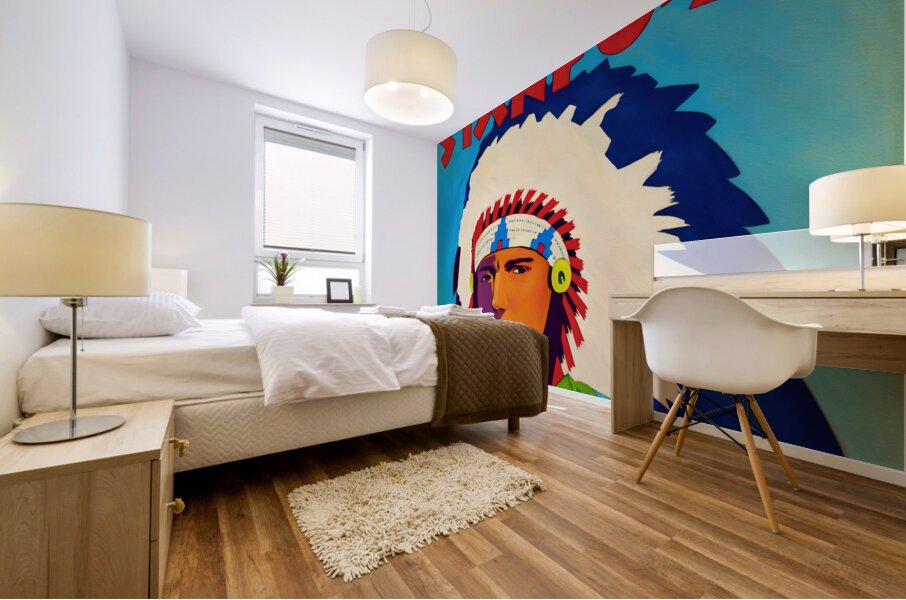 1932 Stanford Indians Art Mural print