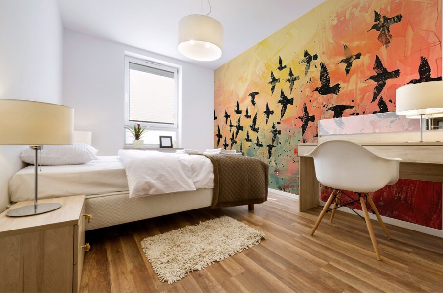 Ascent of Ravens 7P3H9N 57 Mural print