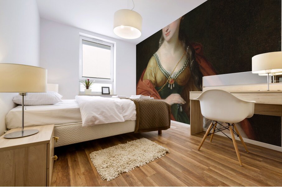 Portrait of a lady. Traditionally identified as Alexandra Evichovna Demidov as Cleopatra by Pompeo Batoni [1708–1787] Mural print