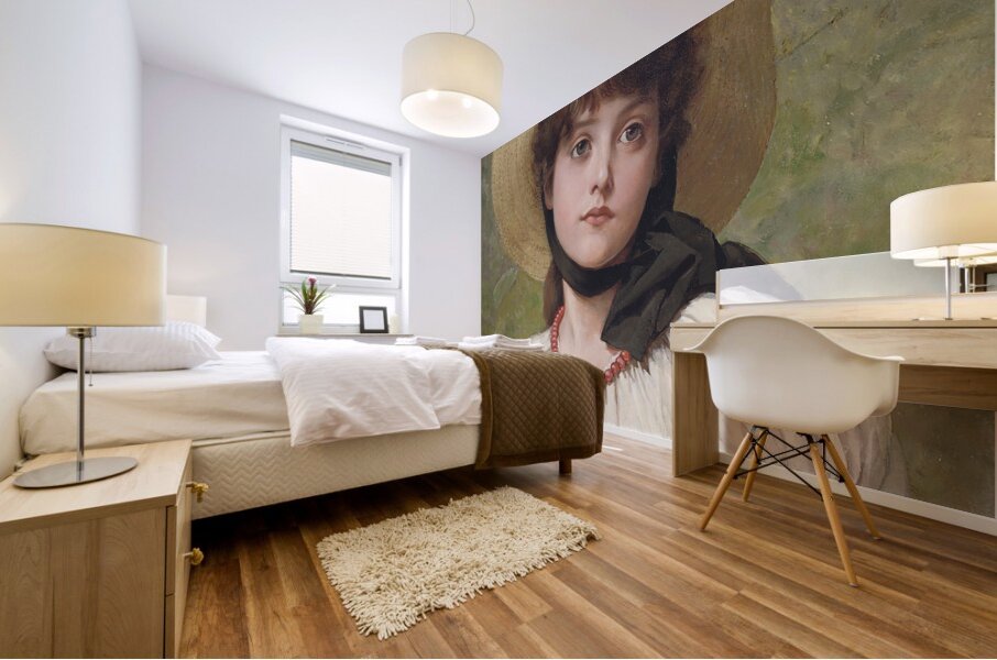 Sweetpeas by George Dunlop Leslie [1835–1921] Mural print