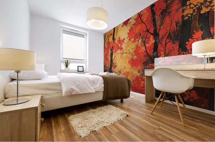 Autumn Embrace Y92H5N 51 Mural print