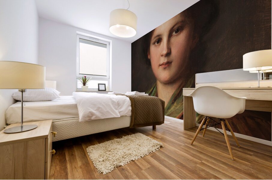 Bauerndirndl [1880–90] by Franz von Defregger [1835–1921] Mural print