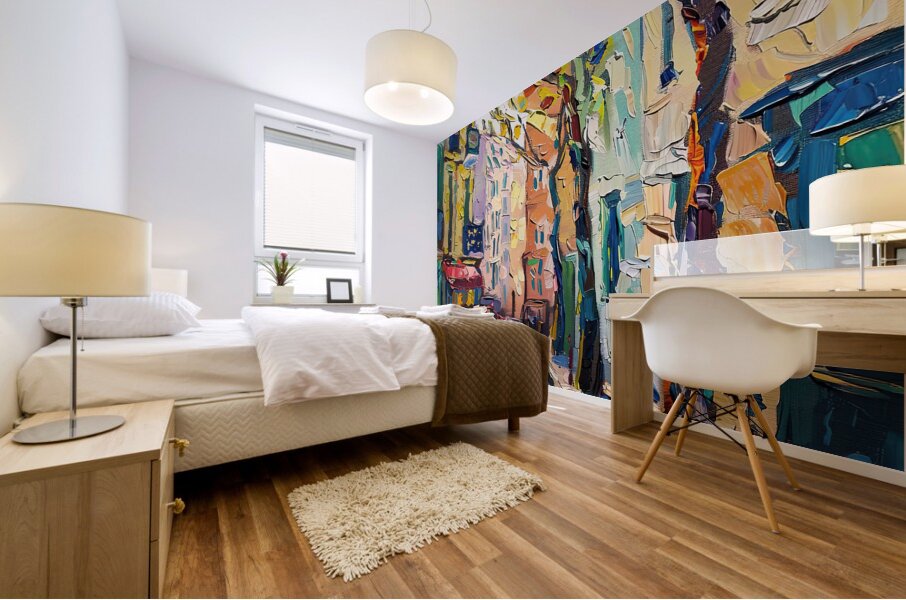 Autumn Street Scene H9P2N3 55 Mural print