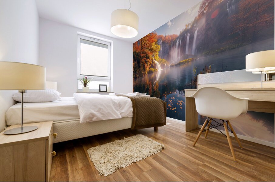 Autumn Waterfall Glow 92HJ5P 66 Mural print