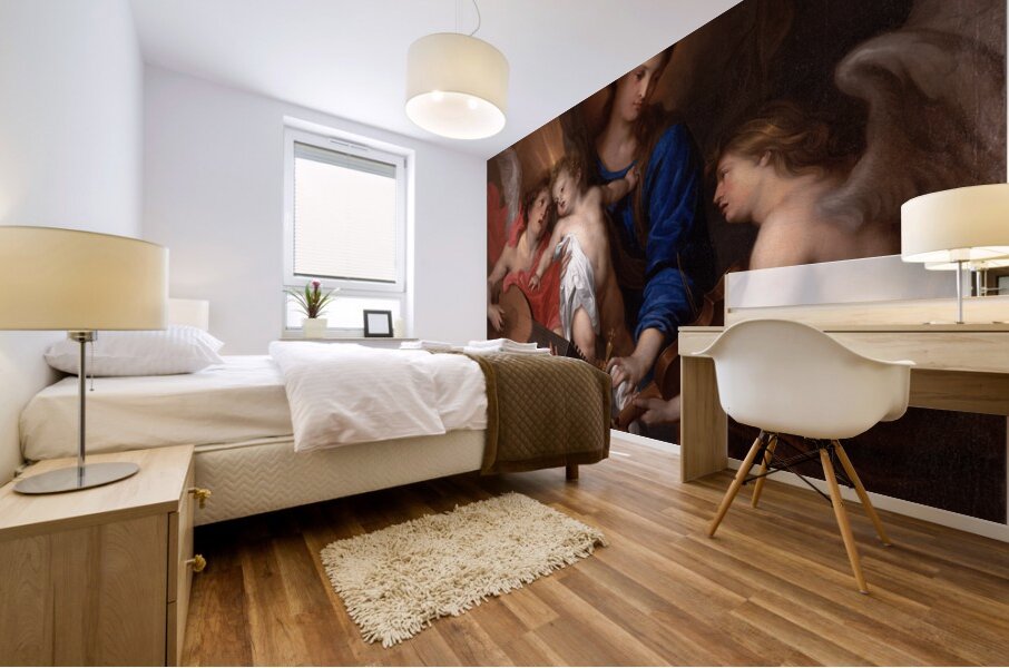 Virgin and Child with Music–Making Angels [ca. 1630] by Anthony van Dyck [1599–1641] Mural print