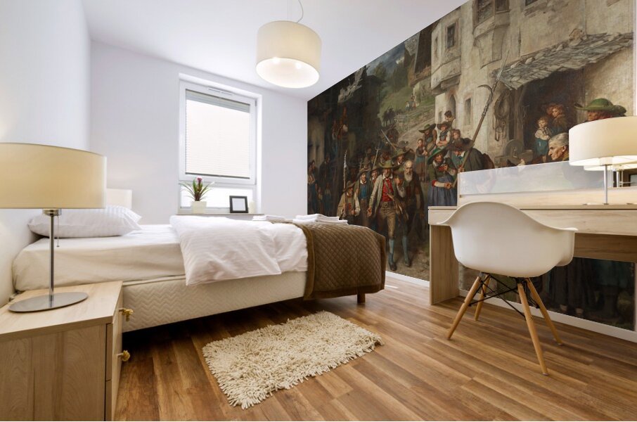 Das letzte Aufgebot [1874] by Franz von Defregger [1835–1921] Mural print