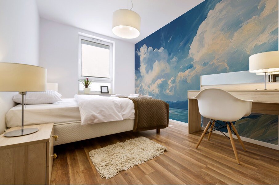 Azure Contemplation J9P4H2 49 Mural print