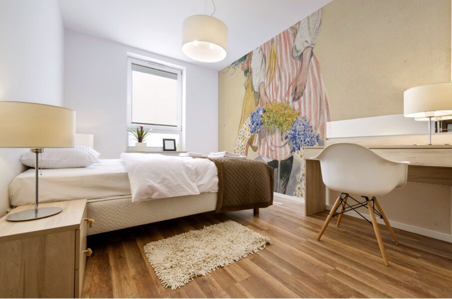 Lisbeth och Brita [1902] by Carl Larsson [1853–1919] Mural print