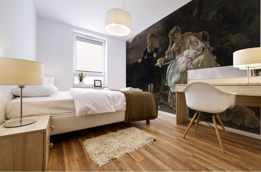 Mère Et Ses Enfants [1883] by Alfred Stevens [1823–1906] Mural print