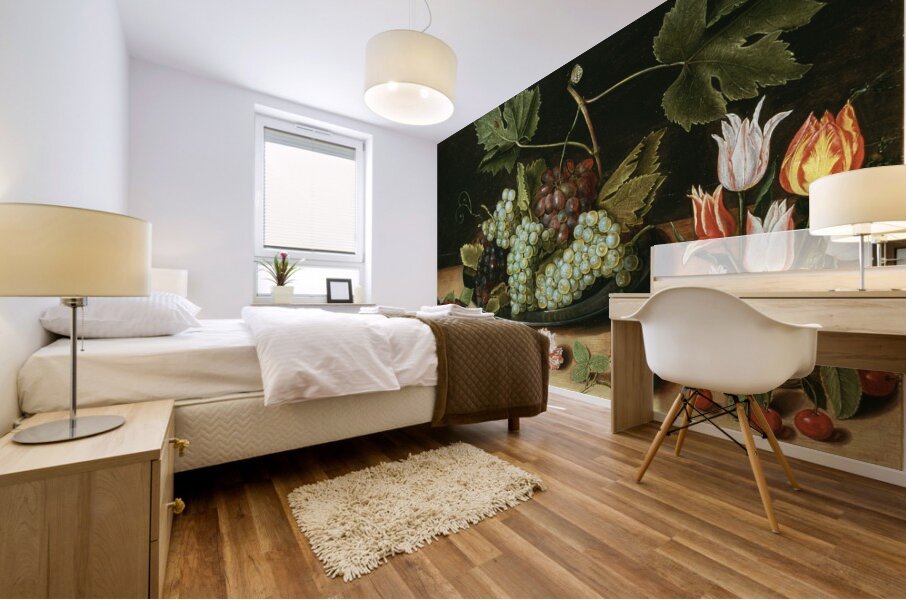 Still Life with Fruit and Flowers by Jan Soreau [1591–1626] Mural print