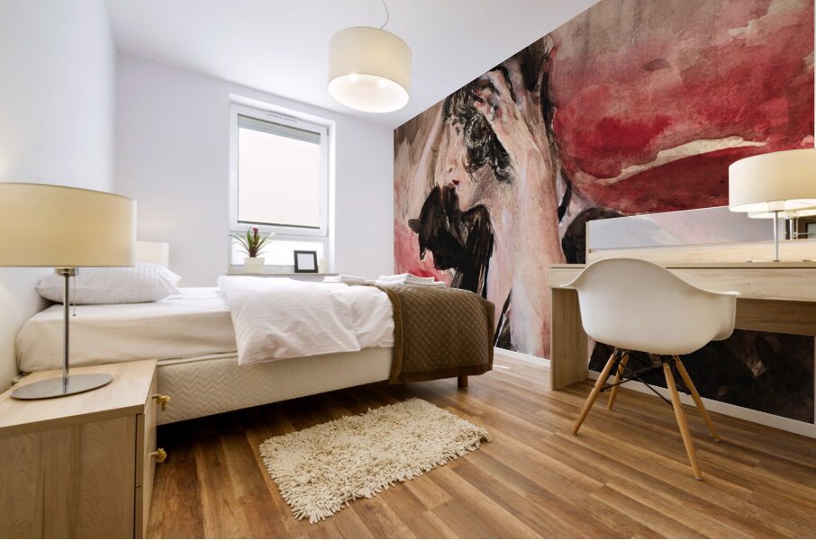 Woman fixing her hair [1918] by Giovanni Boldini [1842–1931] Mural print