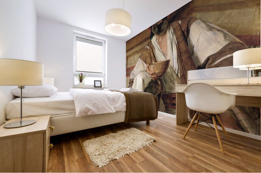 An Arab of the desert of Sinai [1858] by John Frederick Lewis [1805–1876] Mural print