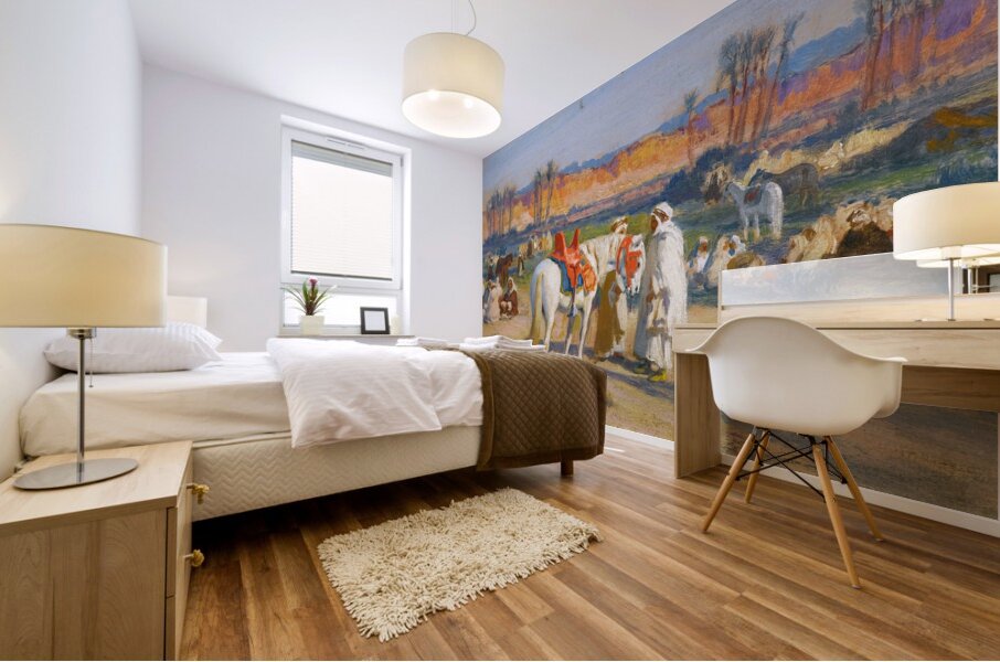 Halt In The Desert [1922] by Frederick Arthur Bridgman [1847–1928] Mural print