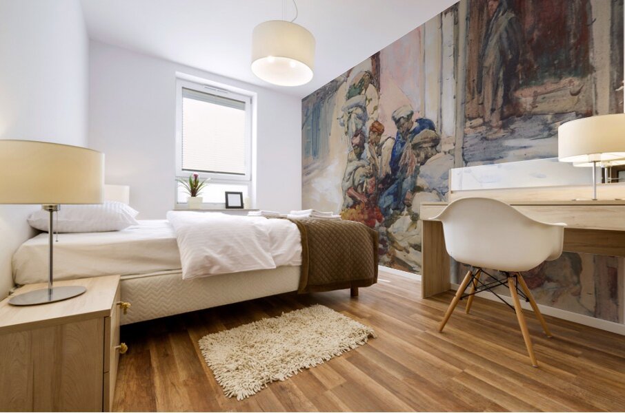 The orange sellers. Tangiers [1905] by Frances Hodgkins [New Zealander. 1869–1947] Mural print