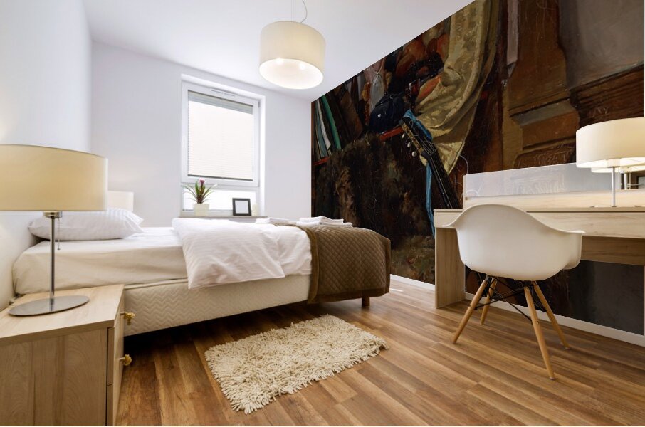 The Bachelor Boudoir [Corner of the Studio] [1883] by Charles J. Fiscus [1861–1884] Mural print