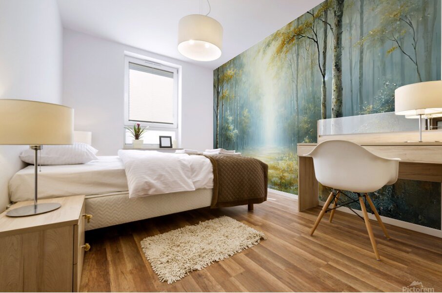 Large Abstract Landscape Oil Painting Mural print