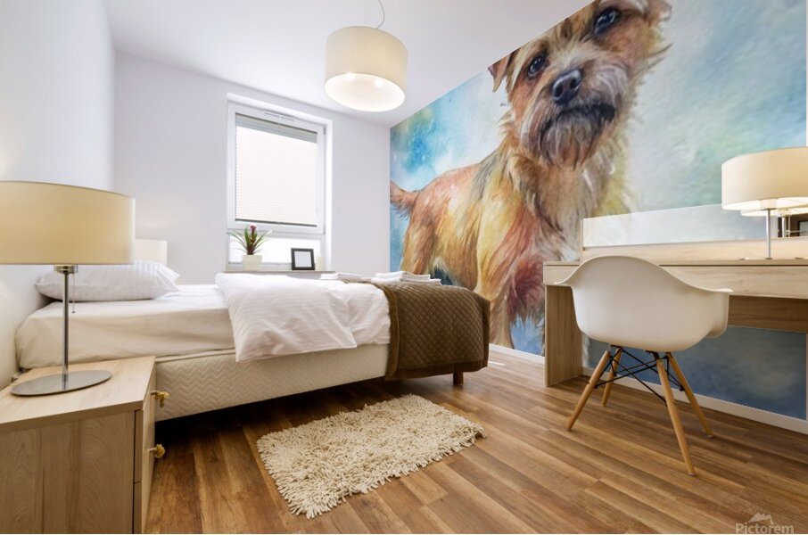  Contemplative Canine Mural print