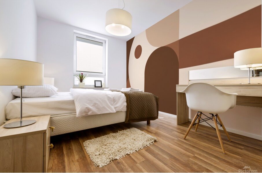 Modern flat design dictates this abstract paintin Mural print