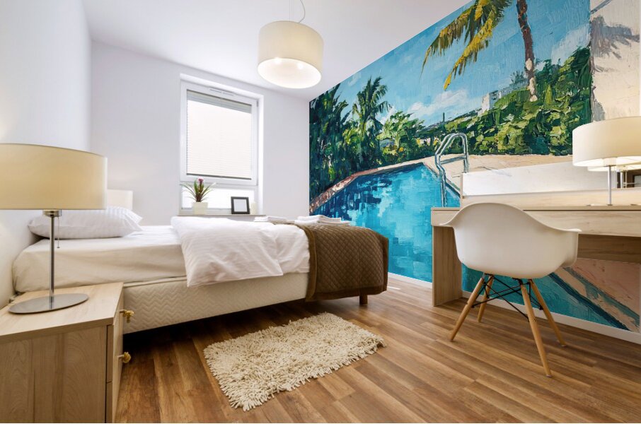 Azure Pool Reflections 7H3N2P 51 Mural print