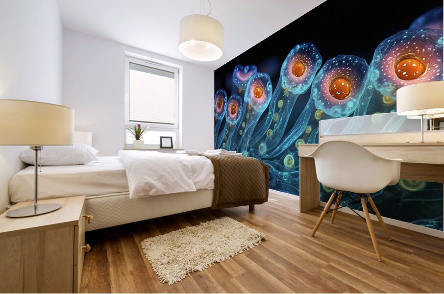 Bioluminescent Bloom 74HNPZ 47 Mural print