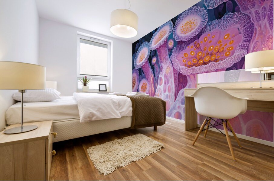 Blooming Coral City 78HNP3 65 Mural print