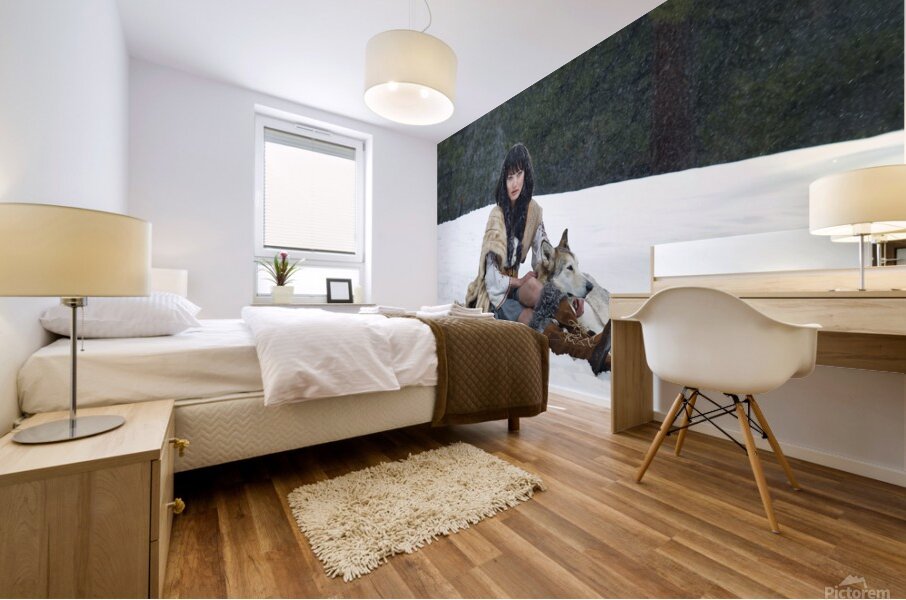 Wolf Woman Mural print