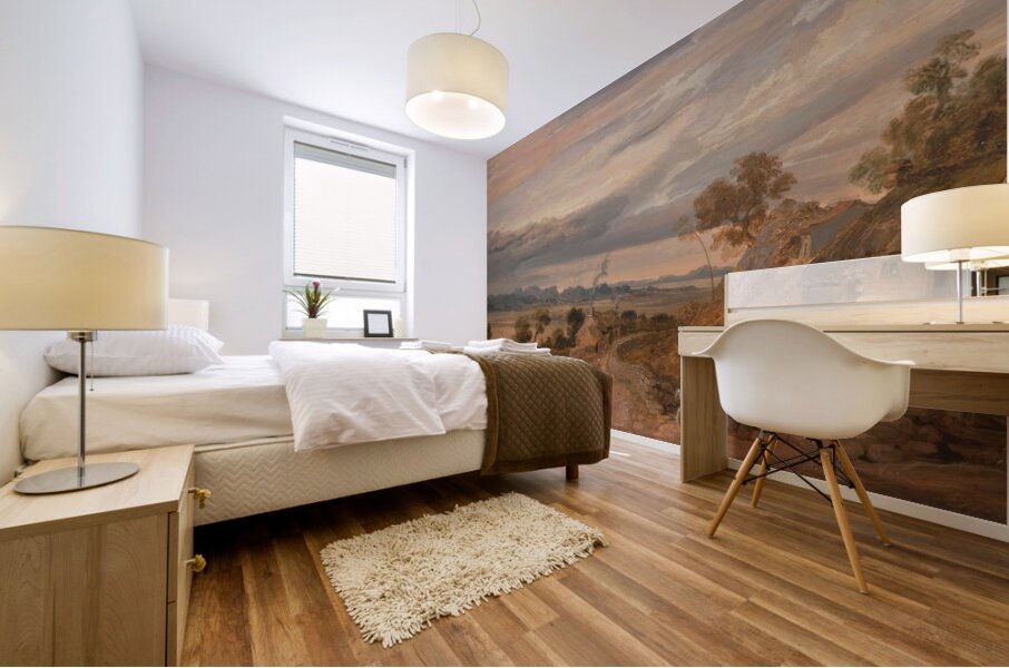 Landscape with Cottages [1802–1827] by James Ward [1769–1859] Mural print