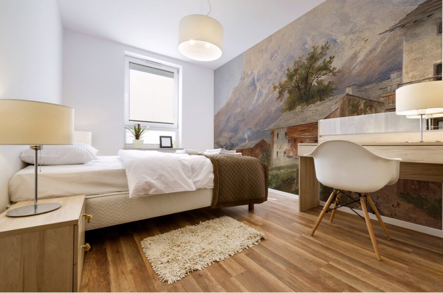 Bei Cortino im Ampezzo Tal by Emil Barbarini [1855–1933] Mural print