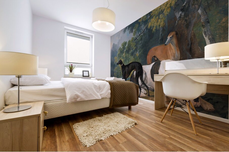 Two Greyhounds And A Mastif Belonging To The Duke Of Hamilton [1780] by Sawrey Gilpin [1733–1807] Mural print