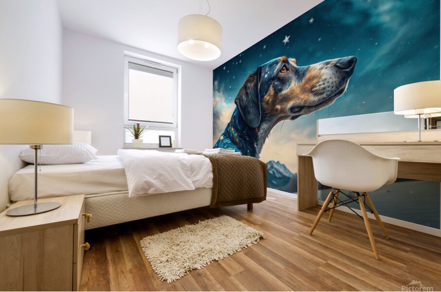 Cosmic Canine Mural print