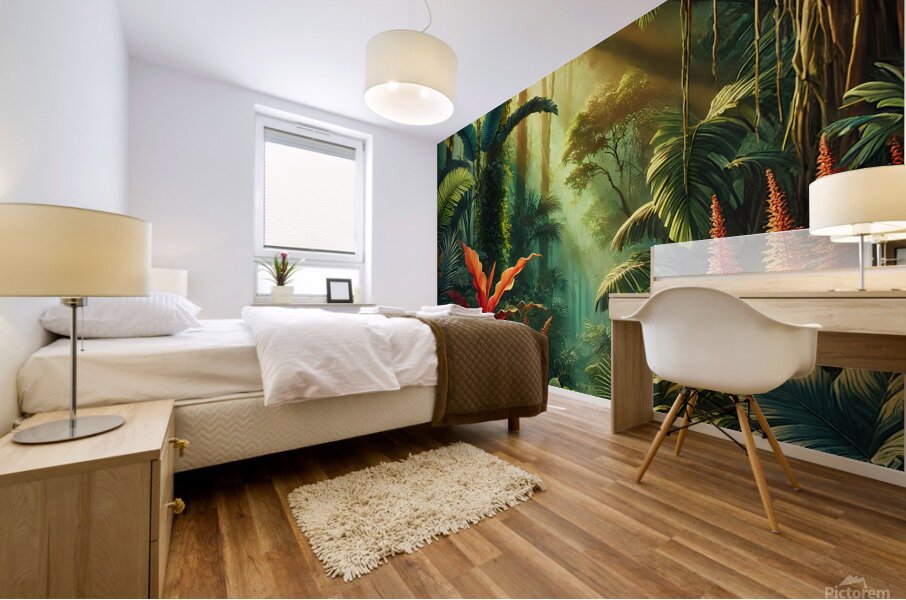 Tropical Jungle Giclee Print Mural print