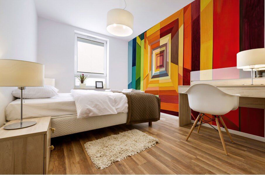 Chromatic Convergence H2N9P4 65 Mural print