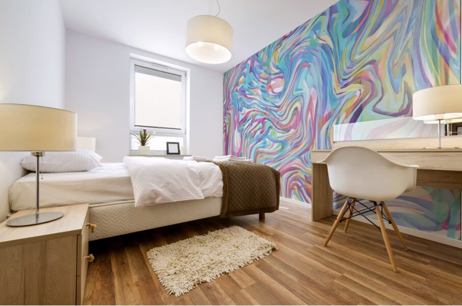 Vibrance Swirl Mural print