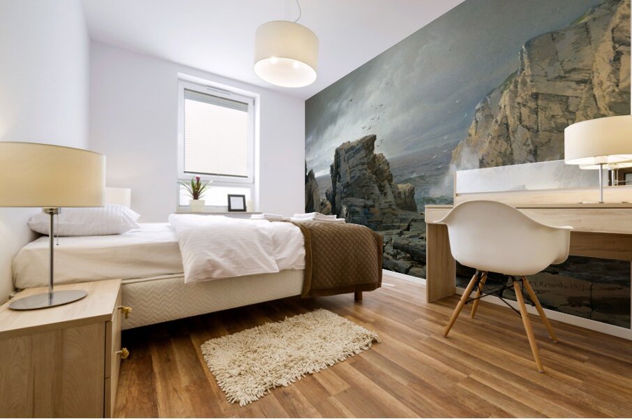 A Rocky Coast [1877] by William Trost Richards [1833–1905] Mural print