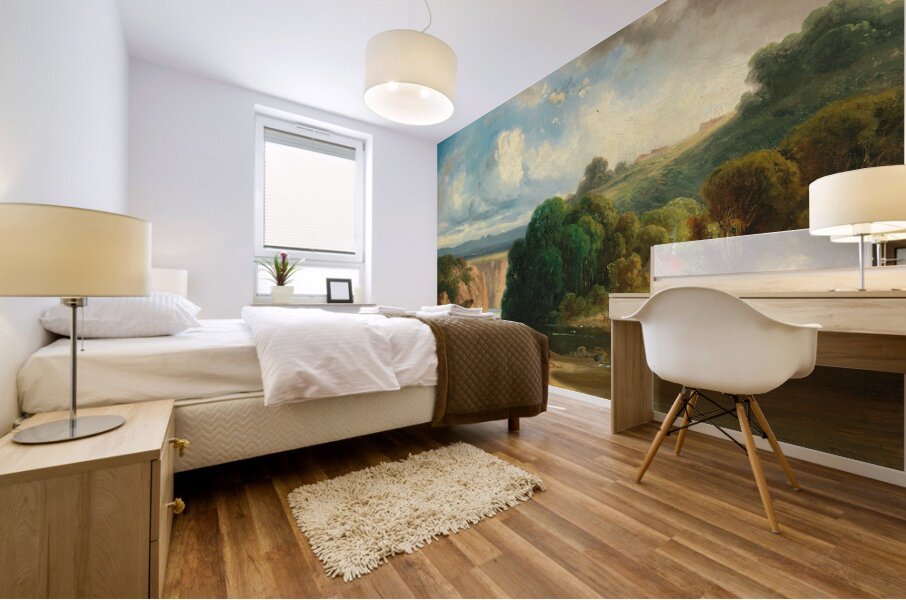 A River Valley by Anton Doll [1826–1887] Mural print