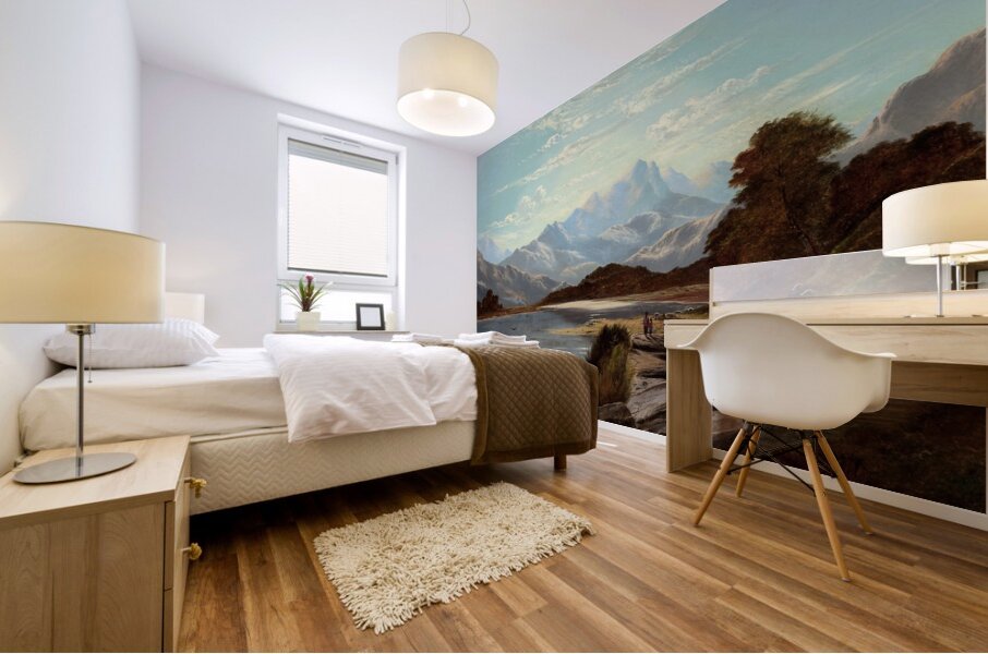 Devoke Water. Cumberland [1886] by Alfred de Bréanski [1852–1928] Mural print