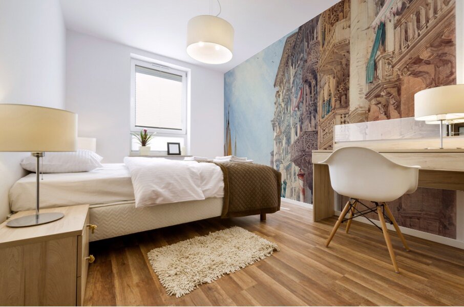 A Gondola on the Grand Canal. Venice [1866] by William Callow [1812–1908] Mural print