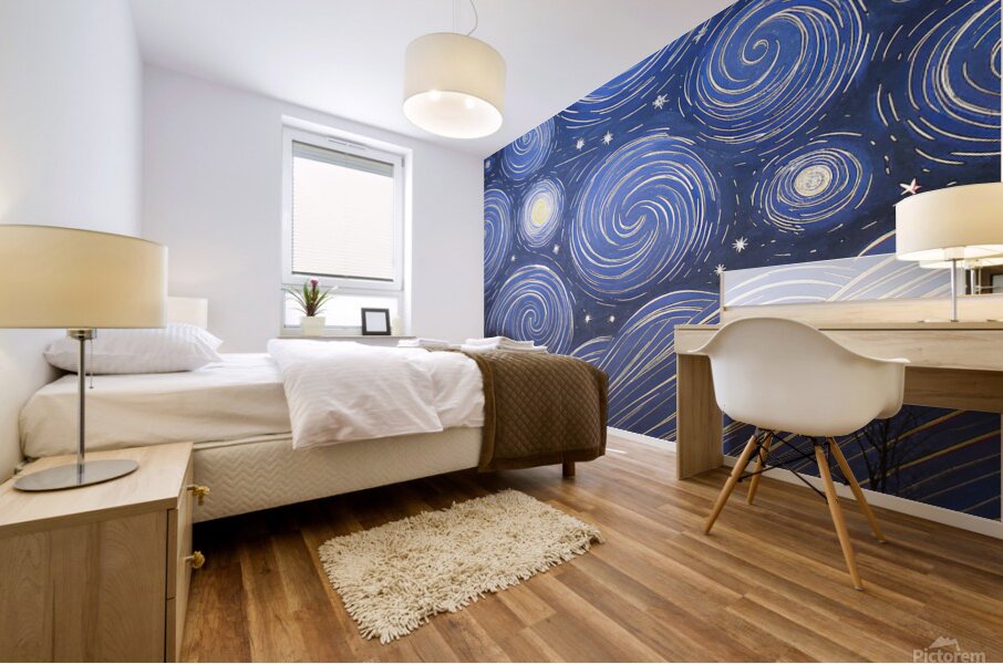 Celestial Dreams – A Journey Through the Night Sky Mural print