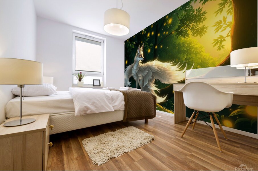 A beautiful fox one of the animals of the sky Mural print