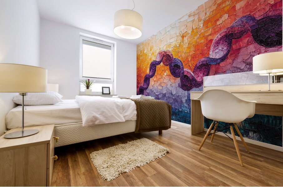 Chromatic Helix Ascent 7P3HN9 65 Mural print