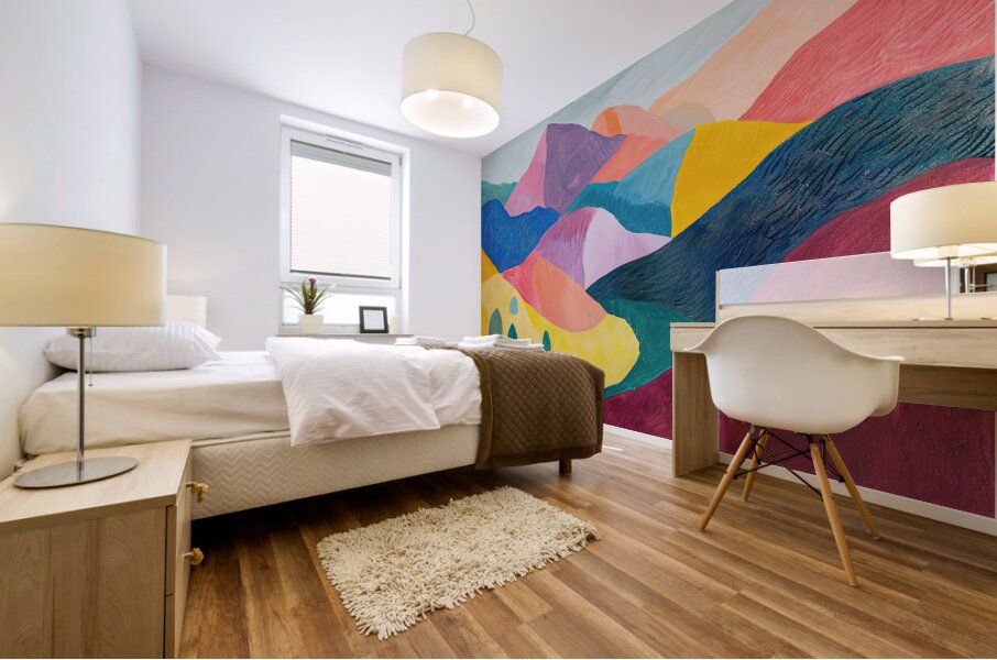 Chromatic Hills 7P49B2 45 Mural print