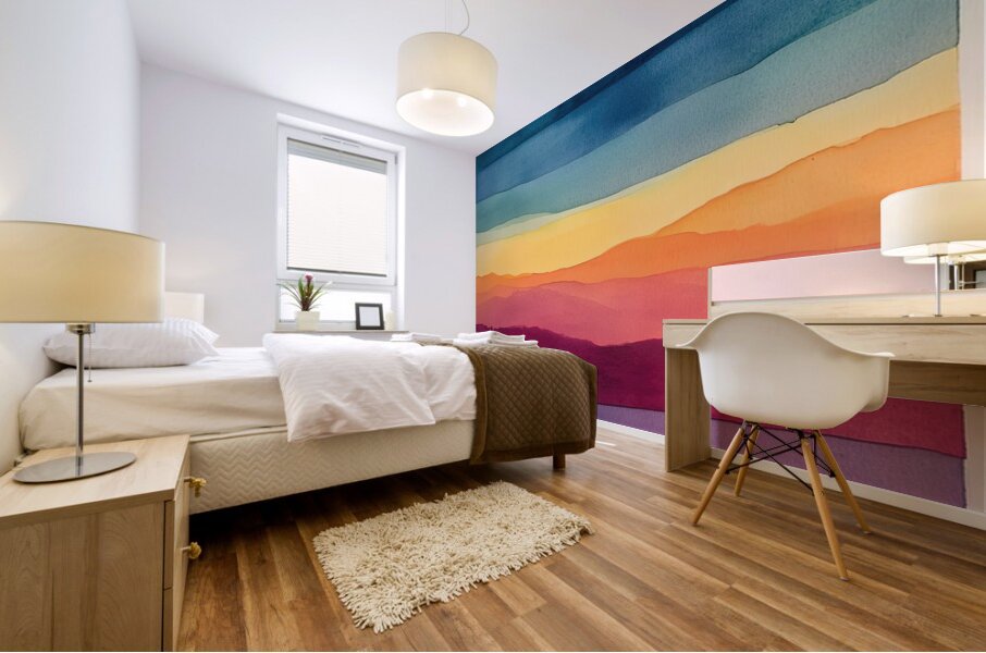 Chromatic Horizons H3C9N2 47 Mural print
